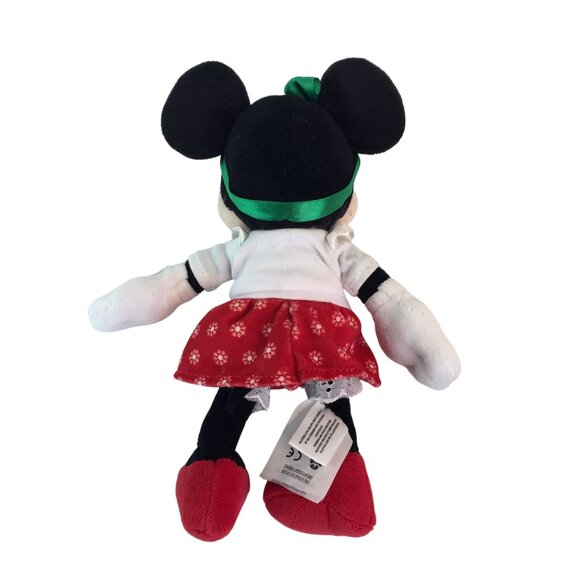 Disney Store Minnie Mouse 9" Christmas Plush Snowman Shirt Stuffed Toy - Picture 4 of 6